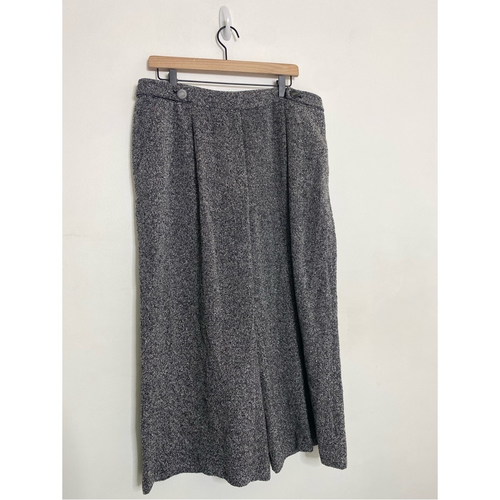 NWT Jones New York Wide Leg Pants in black, White, and Gray Boucle Texture 14W